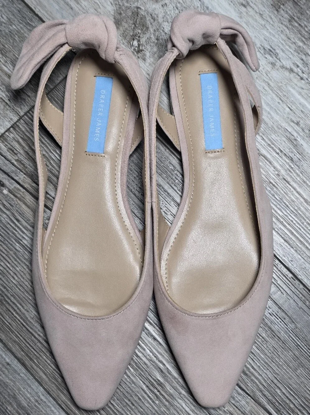 Draper James Women's Harriet Bow Slingback Flats Sz 6.5 *NWOB